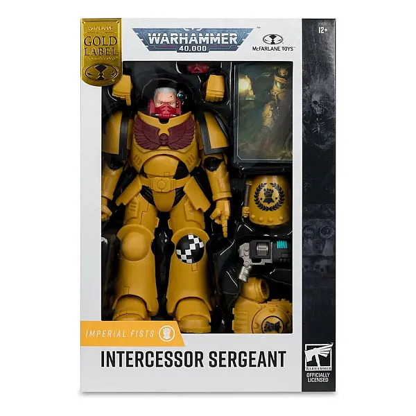 WARHAMMER 40,000 ACTION FIGURE INTERCESSOR SERGEANT (IMPERIAL FIST) (GOLD LABEL) 18 CM
